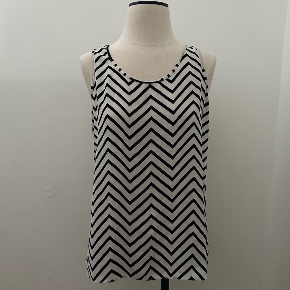 Express Chevron Split Back Tank Top MEDIUM